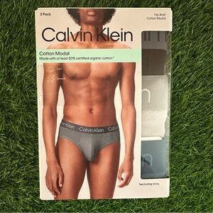 Men’s Calvin Klein Cotton Modal Hip Brief 3-Pack | Size XL | Ultra Soft Stretch
